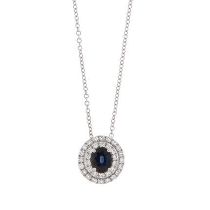 NECKLACE WHITE GOLD 750 & PRECIOUS STONES - 92135