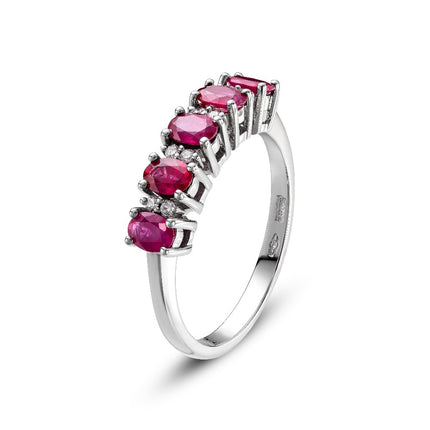 RING WHITE GOLD 750 & PRECIOUS STONES - 92139