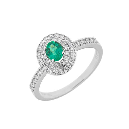 RING WHITE GOLD 750 & PRECIOUS STONES - 92141