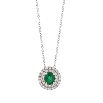 NECKLACE WHITE GOLD 750 & PRECIOUS STONES - 92146
