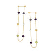 EARRINGS  GOLD 585 & SEMIPRECIOUS STONES - 92413
