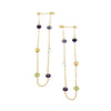 EARRINGS  GOLD 585 & SEMIPRECIOUS STONES - 92413