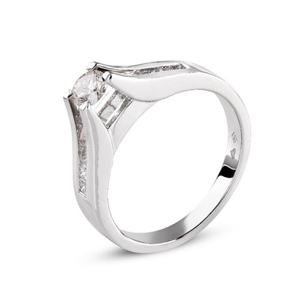 RING WHITE GOLD 750 & PRECIOUS STONES - 92655