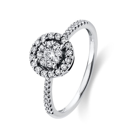 RING WHITE GOLD 750 & PRECIOUS STONES - 92730