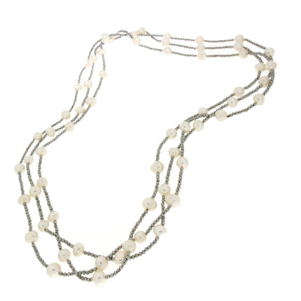 NECKLACE NO METAL & PEARLS - 92735