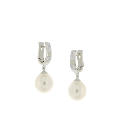 EARRINGS WHITE GOLD 750 & PEARLS - 92773