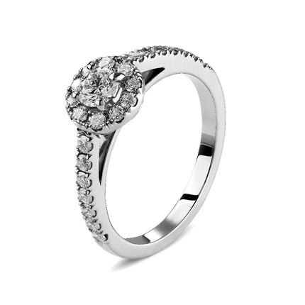RING WHITE GOLD 750 & PRECIOUS STONES - 92786