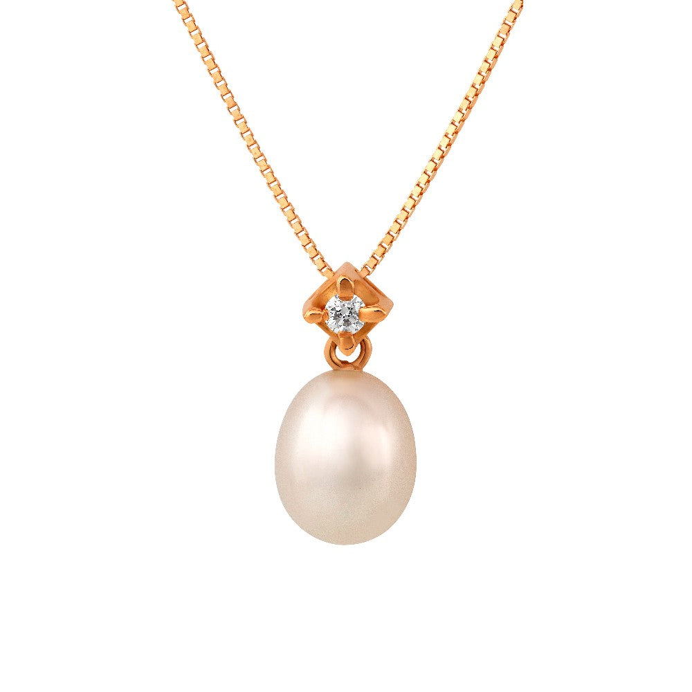 NECKLACE PINK GOLD 750 & PEARLS  - 92814