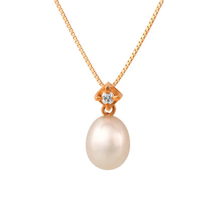 NECKLACE PINK GOLD 750 & PEARLS - 92814