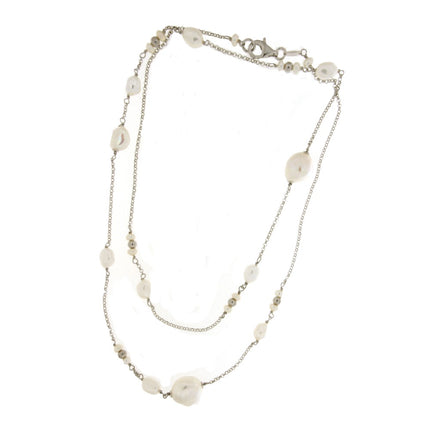 PEARL NECKLACE SILVER - 93050