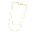 NECKLACE YELLOW SILVER 925 & PEARLS  - 93051