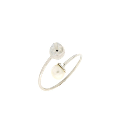 RING WHITE GOLD 585 & PEARLS - 93199
