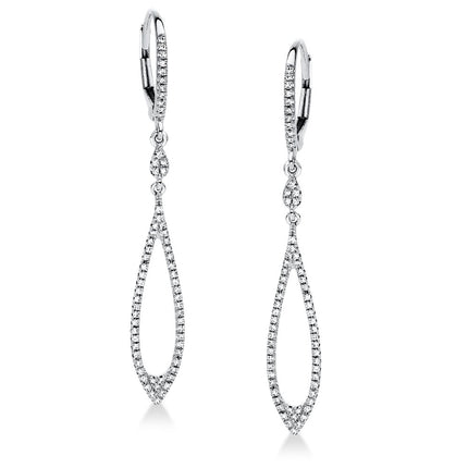 EARRINGS WHITE GOLD 750 & PRECIOUS STONES - 93434