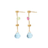 EARRINGS  GOLD 750 & SEMIPRECIOUS STONES  - 93487