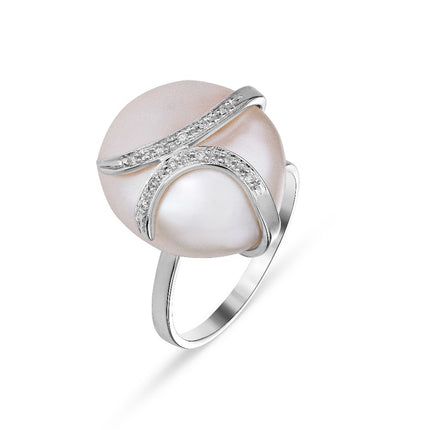 RING WHITE GOLD 750 & PEARL - 93532