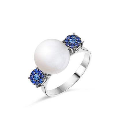RING WHITE GOLD 750 & PEARLS - 93539