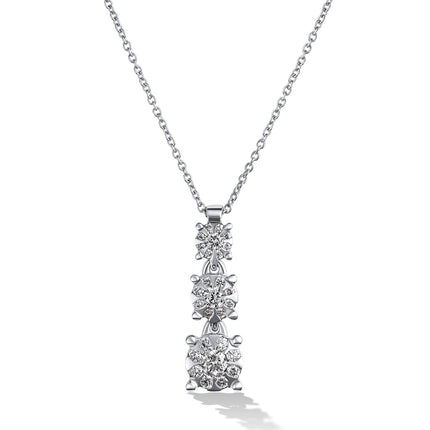 NECKLACE WHITE GOLD 750 & PRECIOUS STONES - 93562