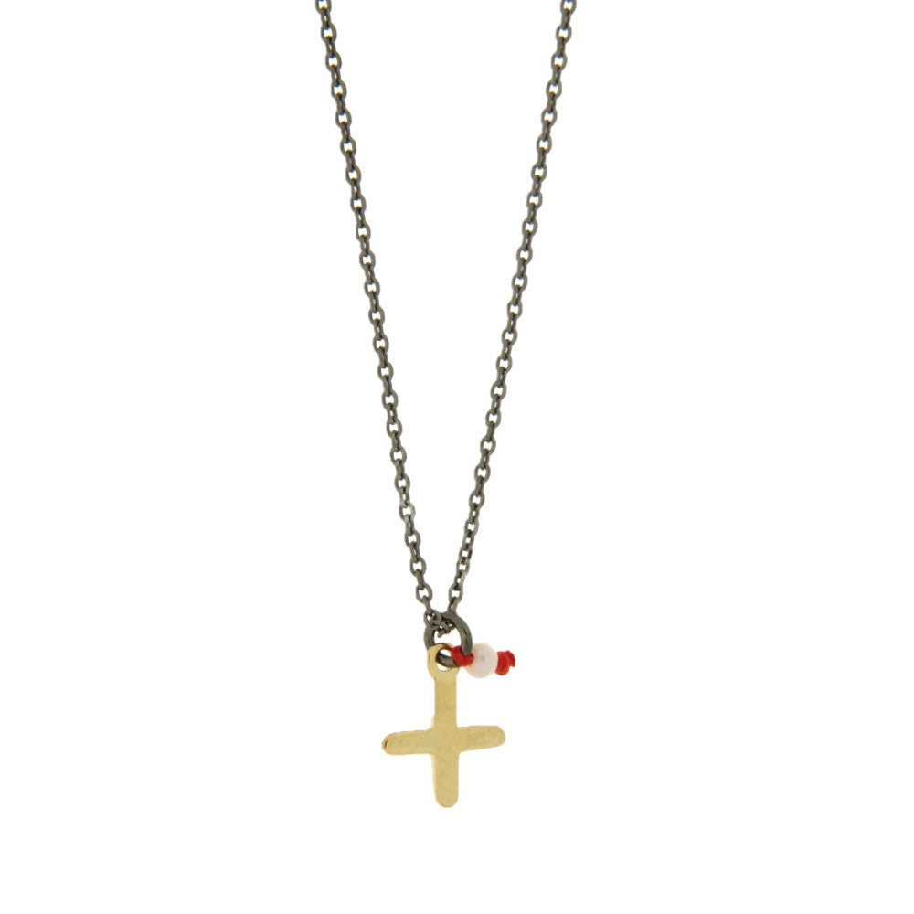 CROSS  GOLD 585 & SILVER CHAIN