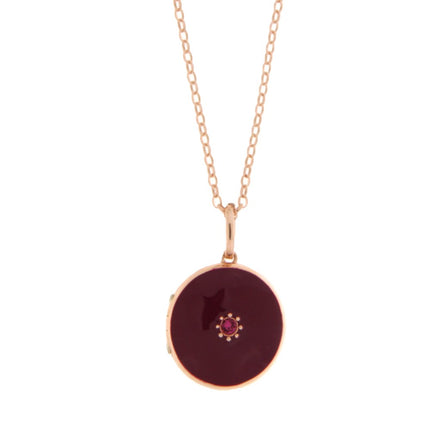 LOCKET PENDANT PINK SILVER 925 - 93673