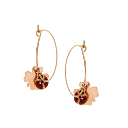 EARRINGS PINK SILVER 925 - 93689