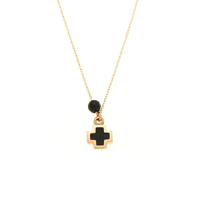 NECKLACE PINK GOLD 585 & ENAMEL - 93740