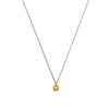 NECKLACE  GOLD 585 & C.Z. & SILVER CHAIN - 93861