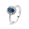 RING WHITE GOLD 750 & PRECIOUS STONES