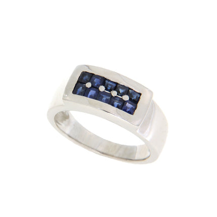 RING WHITE GOLD 750 & PRECIOUS STONES - 94071