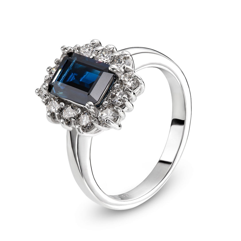 RING WHITE GOLD 750 & PRECIOUS STONES - 94074