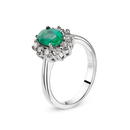 RING WHITE GOLD 750 & PRECIOUS STONES - 94075