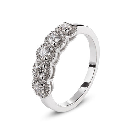 RING WHITE GOLD 750 & PRECIOUS STONES - 94351