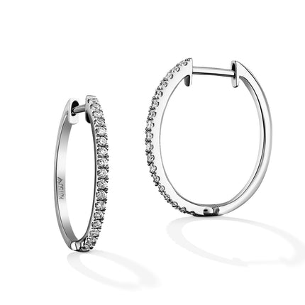 EARRINGS WHITE GOLD 750 & PRECIOUS STONES - 94356