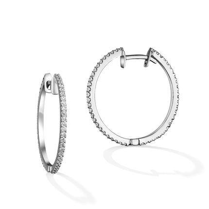 EARRINGS WHITE GOLD 750 & PRECIOUS STONES - 94358