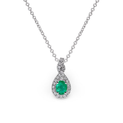 NECKLACE WHITE GOLD 750 & PRECIOUS STONES - 94398