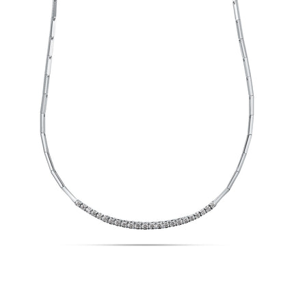 NECKLACE WHITE GOLD 750 & PRECIOUS STONES - 94406