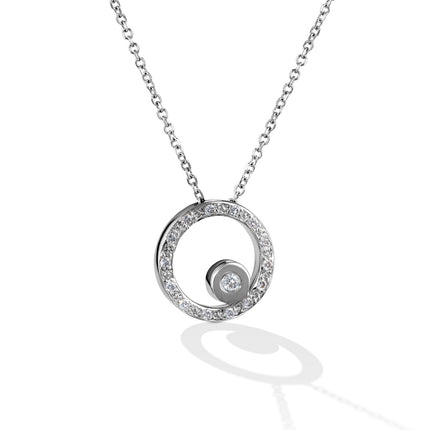 NECKLACE WHITE GOLD 750 & PRECIOUS STONES - 94563