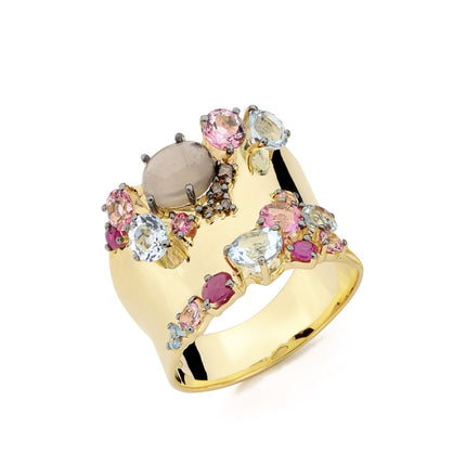 RING  GOLD 750 & PRECIOUS STONES - 94565
