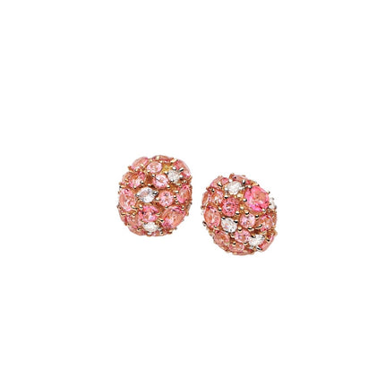 EARRINGS PINK GOLD 750 & PRECIOUS STONES - 94572