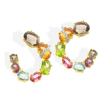 EARRINGS  GOLD 750 & PRECIOUS STONES - 94573