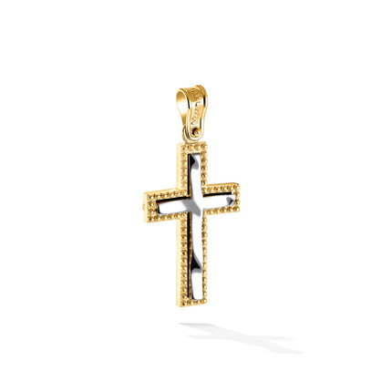 CROSS YELLOW & WHITE GOLD 585 - 94623