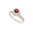 RING WHITE GOLD 750 & PRECIOUS STONES