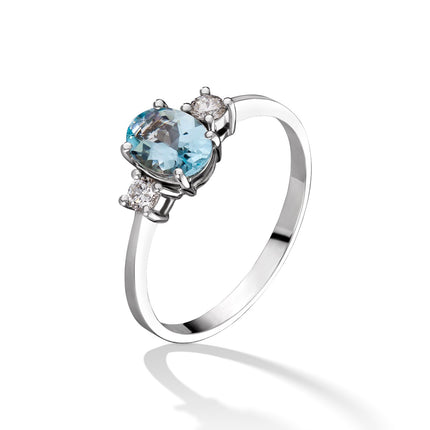 RING WHITE GOLD 750 & PRECIOUS STONES - 94751