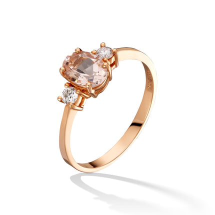 RING PINK GOLD 750 & PRECIOUS STONES - 94752