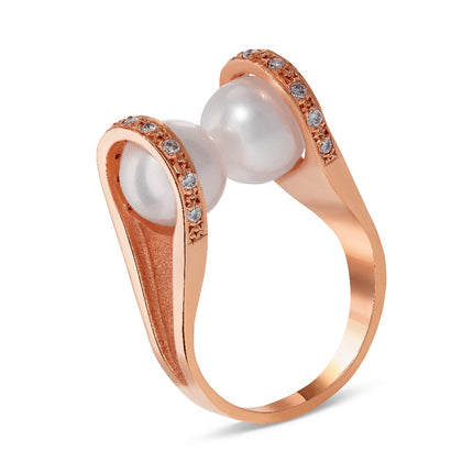 RING PINK GOLD 750 & PEARLS - 94934