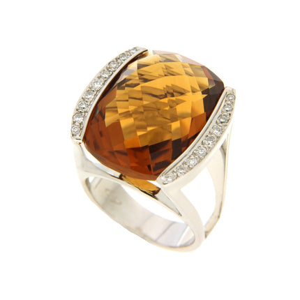RING WHITE GOLD 750 & PRECIOUS STONES - 95060