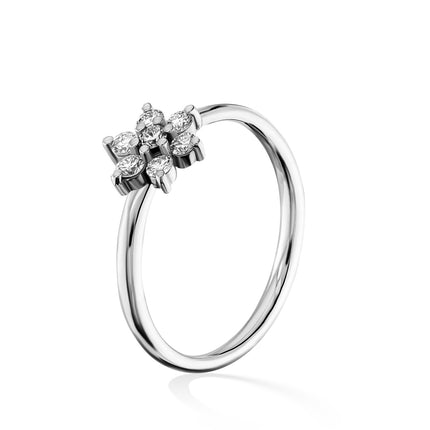 RING WHITE GOLD 750 & PRECIOUS STONES - 95125