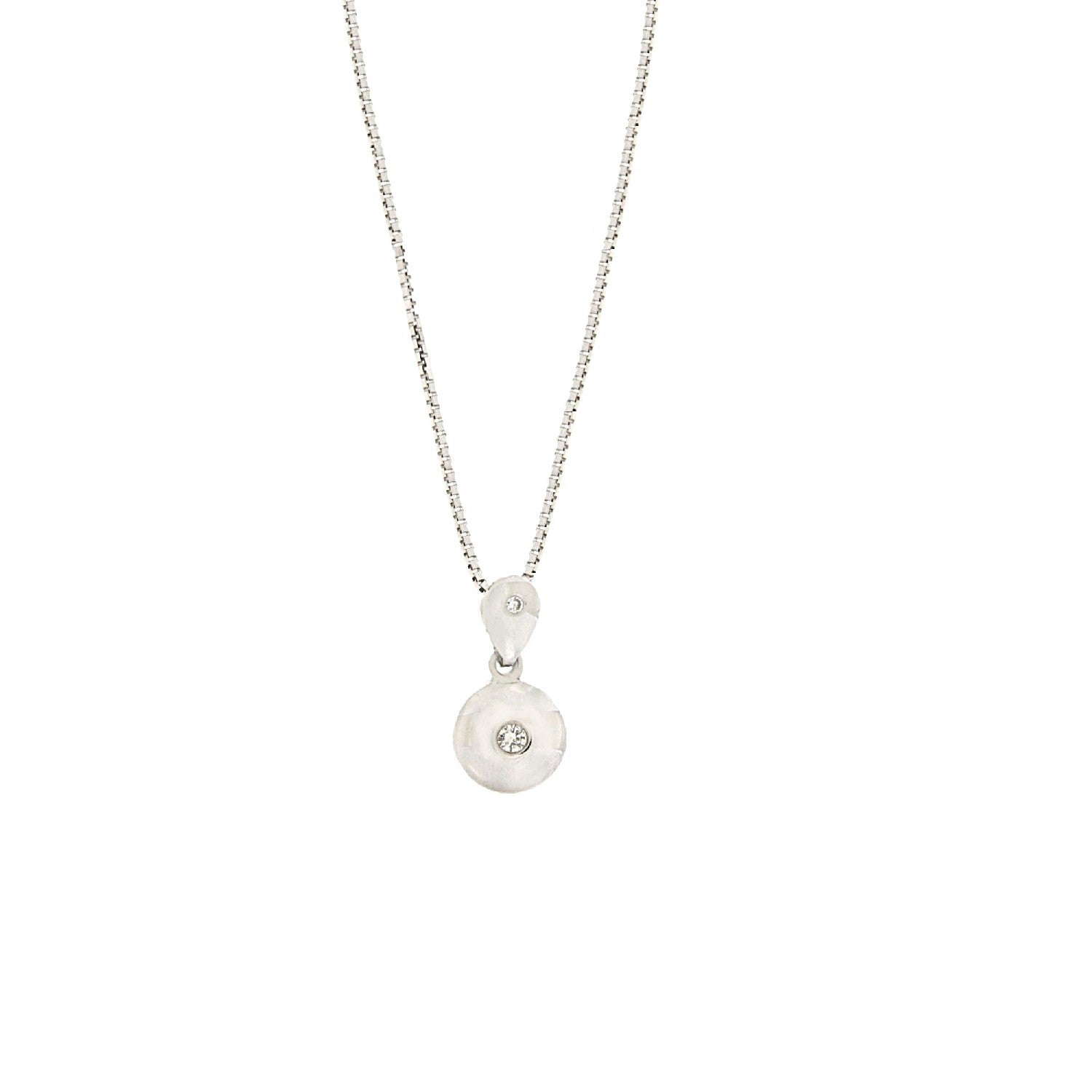PENDANT WHITE GOLD 750 & PRECIOUS STONES - 95144 - Availability: Immediately