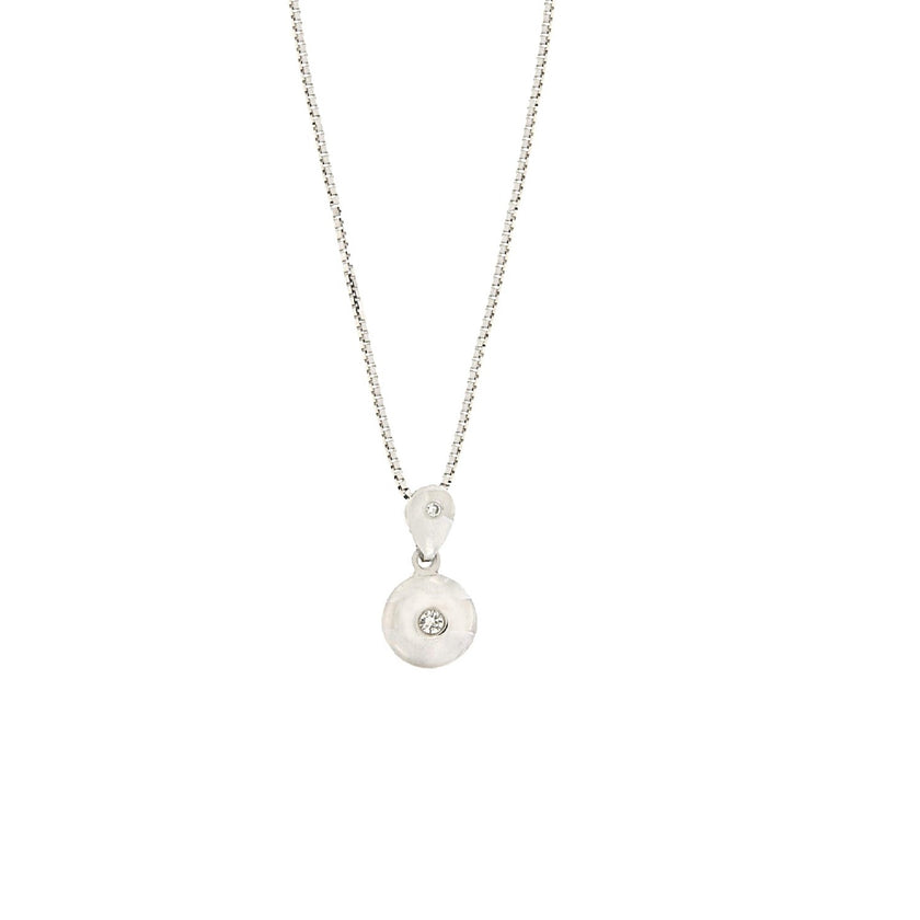 PENDANT WHITE GOLD 750 & PRECIOUS STONES - 95144 - Availability: Immediately