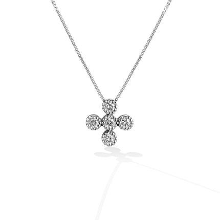 NECKLACE WHITE GOLD 750 & PRECIOUS STONES WITH CHAIN - 95184