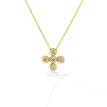 CROSS  GOLD 750 & PRECIOUS STONES WITH CHAIN - 95185